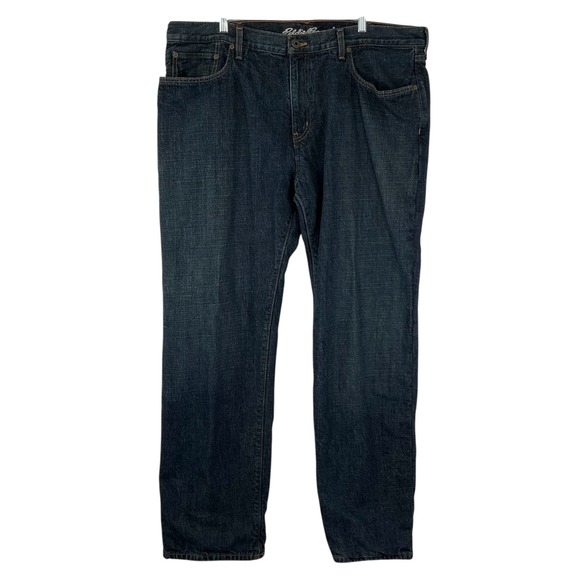 Eddie Bauer Other - Eddie Bauer Men's 42x34 Relaxed Fit Dark‎ Wash Flannel Lined Denim Jeans